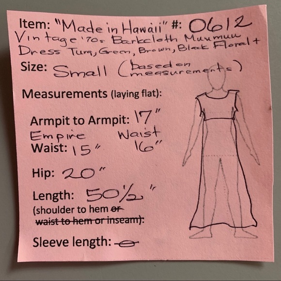 🌺 Vintage Hawaiian Barkcloth Dress Mod Print Tiki 🌺 - Picture 11 of 13